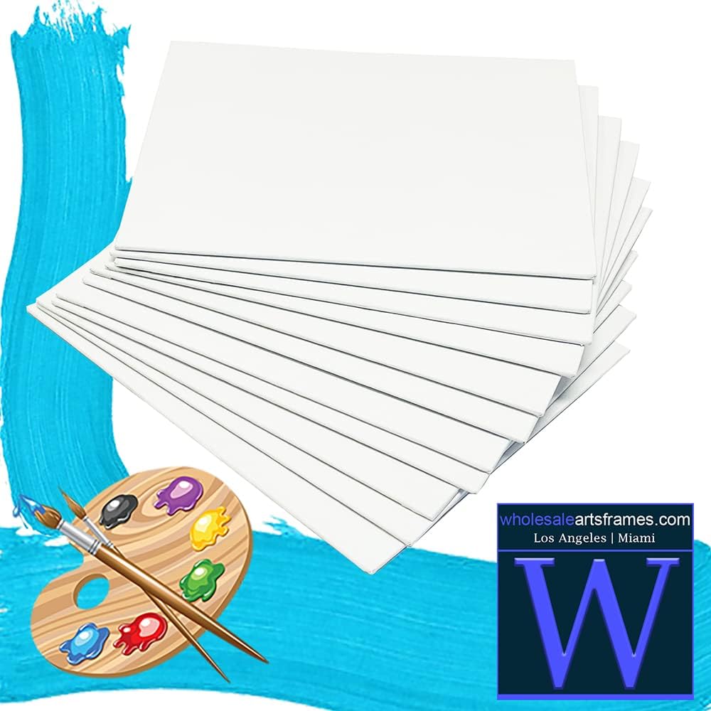 16x20 White Canvas Boards for Painting Bulk 50 Pack.Paint Canvases for Painting Art.Artist Blank Canvases for Painting 16x20 Canvas Panels.Quality Acid Free Primed Canvas Boards for Acrylic,Oil etc