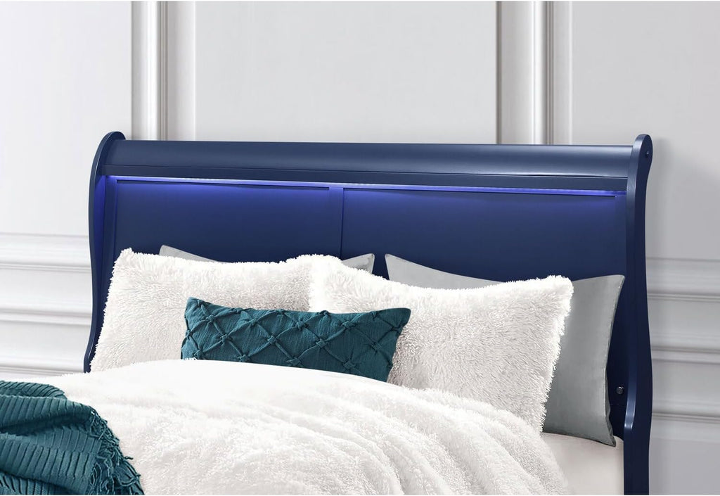 Global Furniture USA Charlie Blue Full Bed