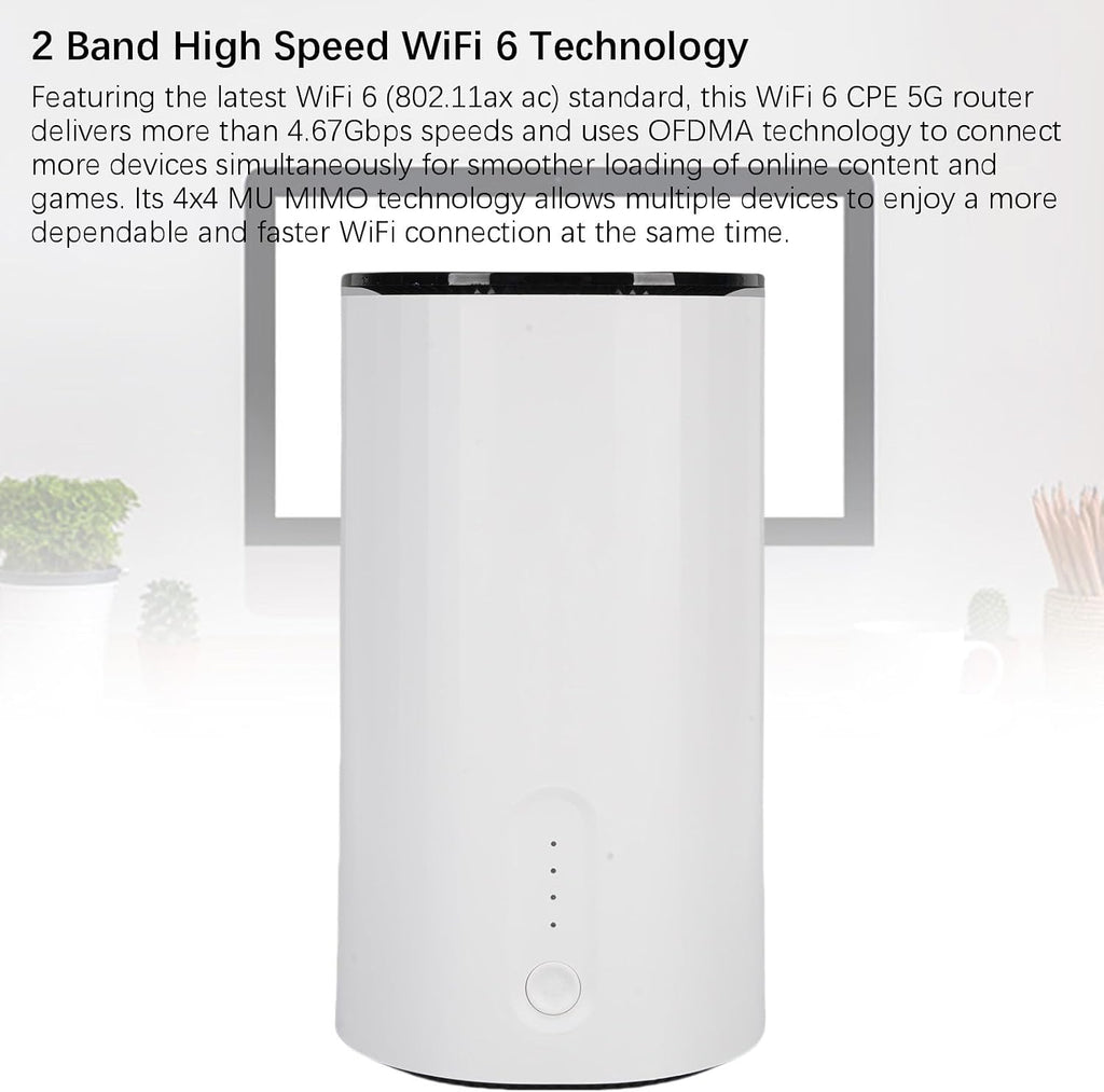 Double Band WiFi 6 Route, 4.67Gbps High Speed Dual Band Wireless Internet Router with 2 SIM Card Slots, 2.5G WAN Port for Home Gaming Streaming (US Plug)