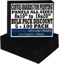 16x20 Black Canvas Boards for Painting Bulk 50 Pack.Paint Canvases for Painting Art.Artist Blank Canvases for Painting 16x20 Canvas Panels.Quality Acid Free Primed Canvas Boards for Acrylic,Oil etc