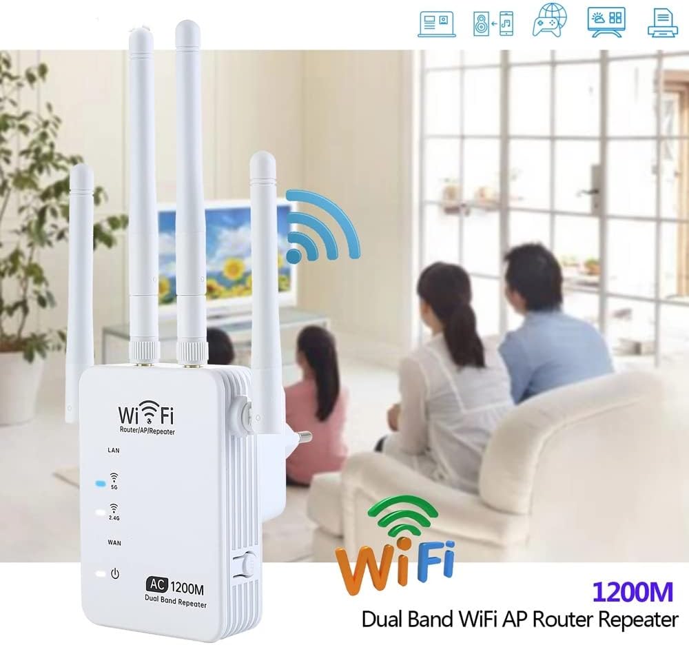Repeater 5G 1200Mbps AP Router 802.11ac Amplifier/Extender Long Range Signal Booster Repetidor