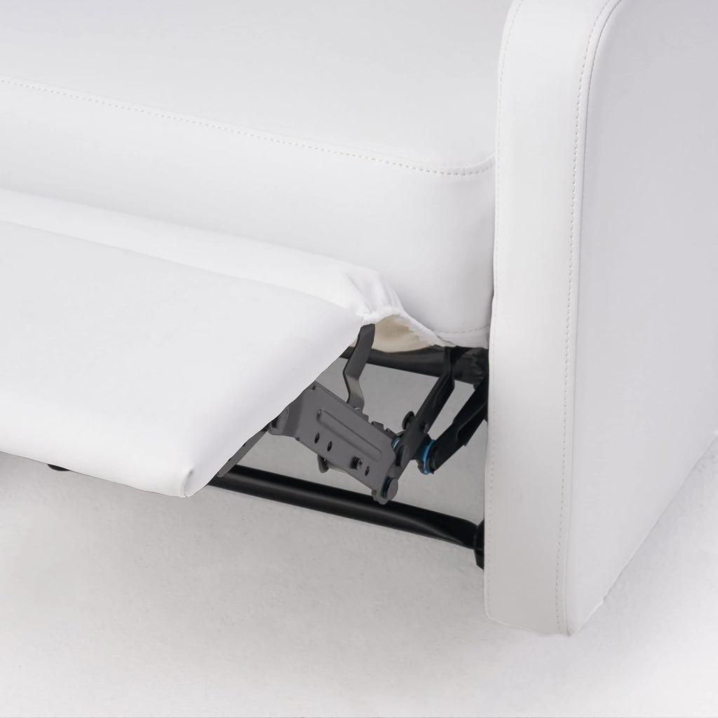 Christopher Knight Home Samedi PU Recliner, White 26.25D x 37.25W x 40H in