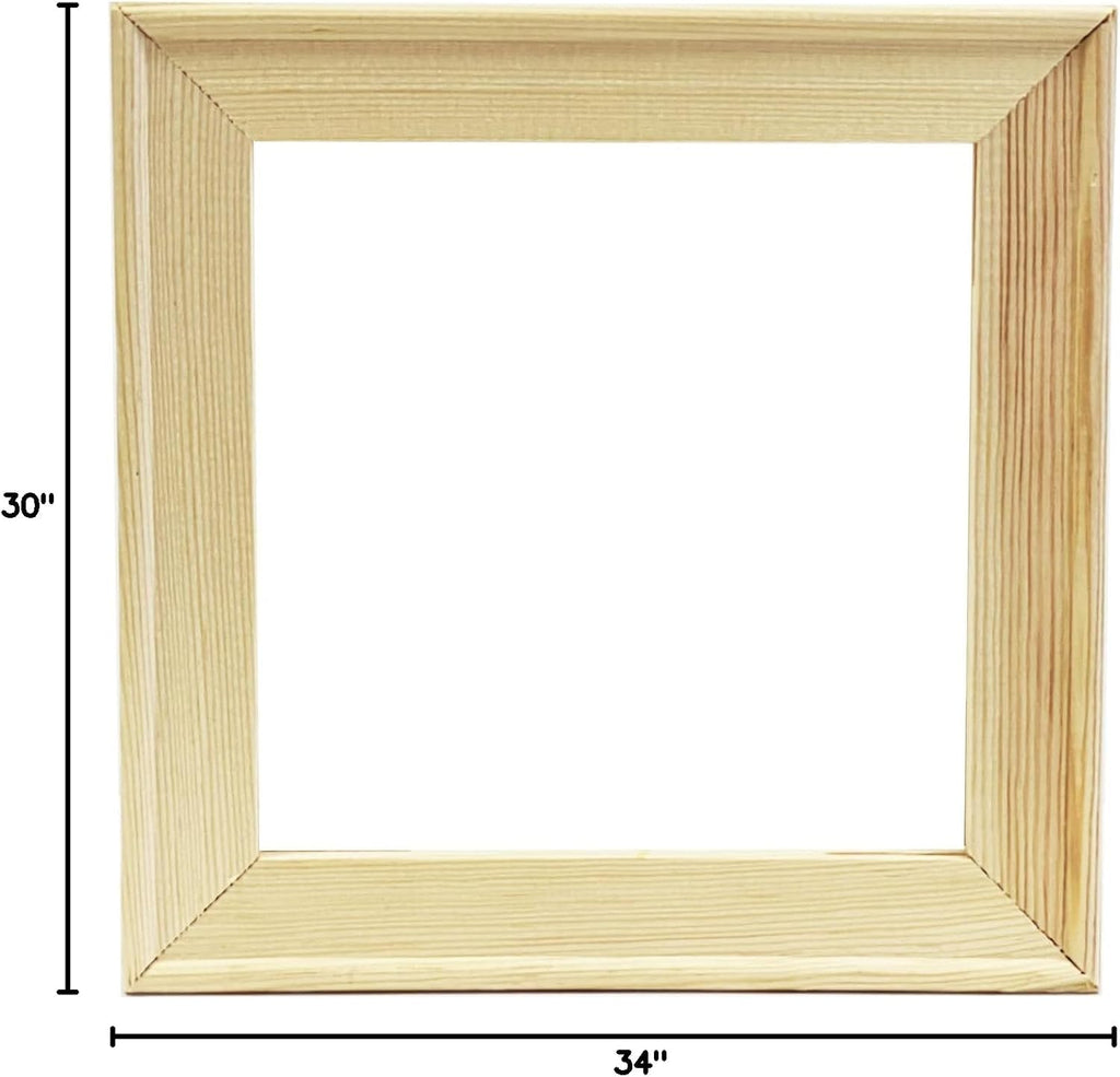 34' 50 PK Bulk Discount 0.75' Canvas Stretcher Bars Wood Frame for Canvas Stretching.Stretcher Frames.Stretcher Bars for Needlework.Oil Paintings.Extra Large Canvas Stretcher Bars Custom Size 6-84'