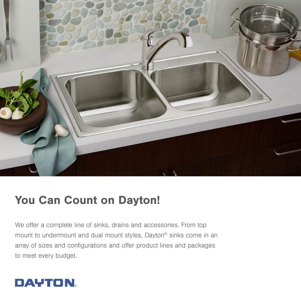 Elkay GE125223 Dayton Single Bowl Drop-in Stainless Steel Sink
