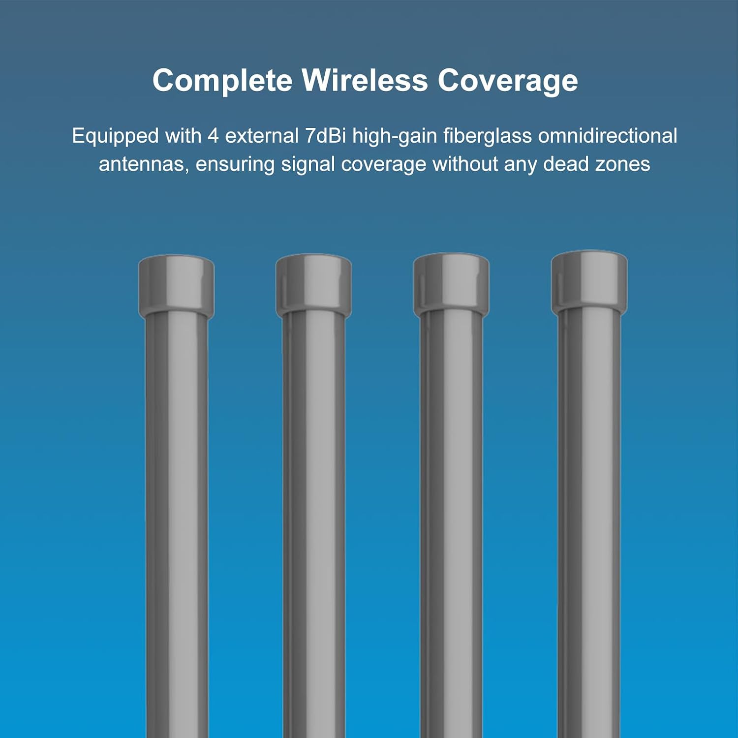Tangxi Outdoor WiFi 6 Wireless Router 3000Mbps, High Power WiFi Extender Signal with 4 Antennas, 2.4G/5.8G Dual Band, Support AP Repeater WISP MESH, for Farm, Pool (6)