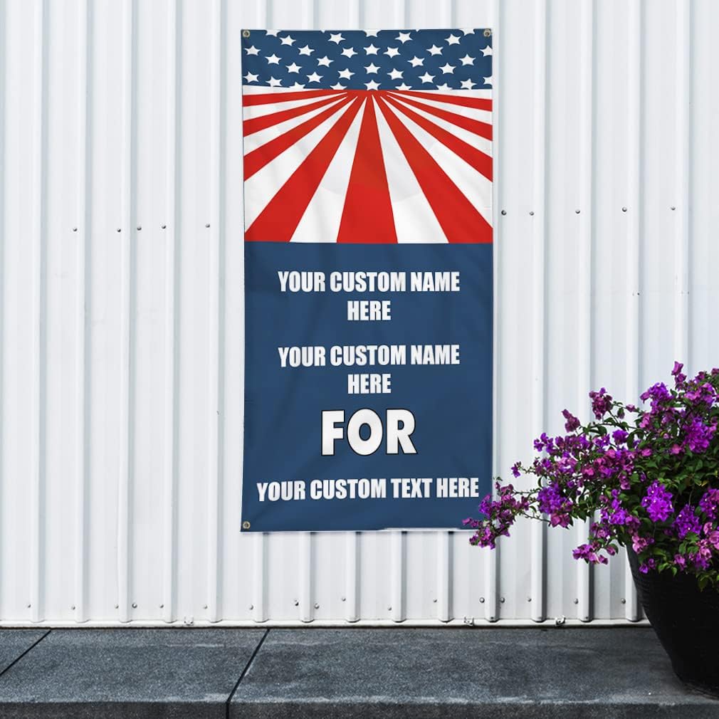 Custom Vertical Vinyl Banner Multiple Sizes Mayor Election Elect Vote Custom Personalized Political Outdoor Weatherproof Industrial Yard Signs 10 Grommets 144x60Inches
