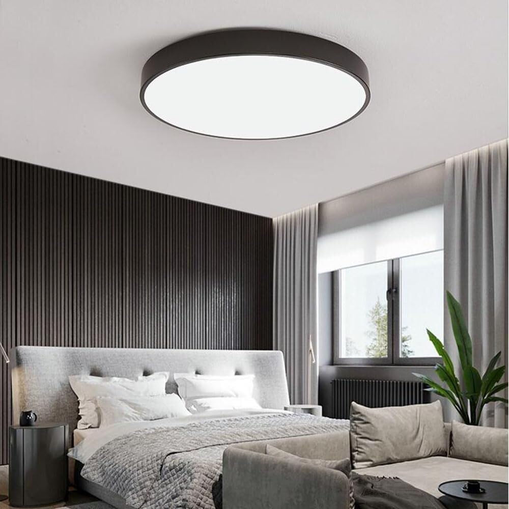 Simple Macaron LED Ceiling Lamp Ultra-Thin Recessed Thin Flat Ceiling Light Modern Flush Mount Lighting Ceiling Light Fixture for Living Room Bedroom Dining Room Kitchen Study Room(Dark,60cm)