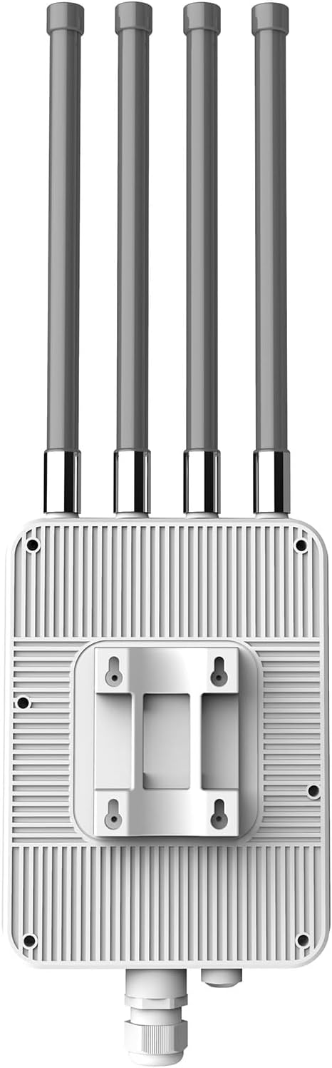 Tangxi Outdoor WiFi 6 Wireless Router 3000Mbps, High Power WiFi Extender Signal with 4 Antennas, 2.4G/5.8G Dual Band, Support AP Repeater WISP MESH, for Farm, Pool (6)