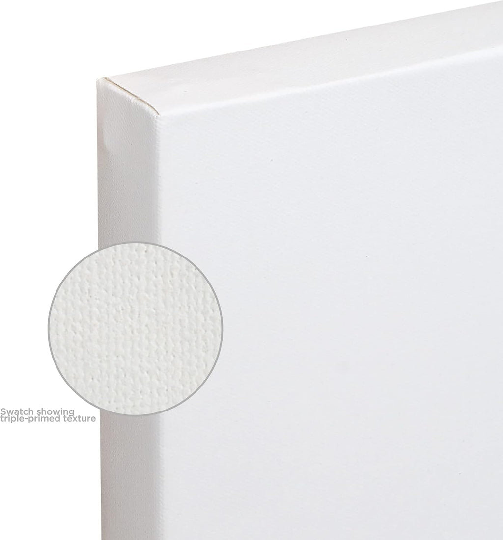Creative Mark The Edge Deluxe Cotton Stretched Canvas for Painting, 22x30, 6-Pack, 14oz. Primed Weight, Universal Archival Priming, Medium Tooth, Artwork Canvas for Painters of All Levels