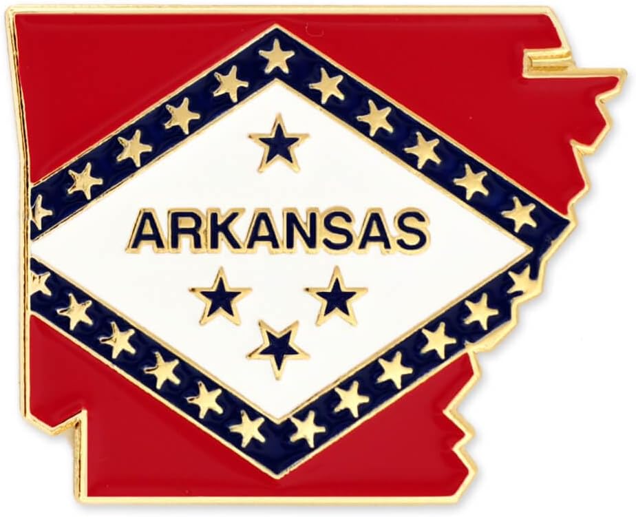 PinMart State Shape Flag Lapel Pin