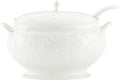Lenox Opal Innocence Carved Covered Soup Tureen with Ladle, 10-1/4-Inch, White, 152 ounces