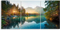 Autumn Lake Large Stretched Canvas Wall Art For Living Room Bedroom Home Decoration,Mordern Morning Sunrise View Print Picture Painting Decor Giclee Artwork,Gallery Wrapped Gift,Inner Frame (20x30x3)