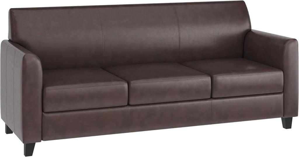 Flash Furniture HERCULES Diplomat Series Brown LeatherSoft Sofa