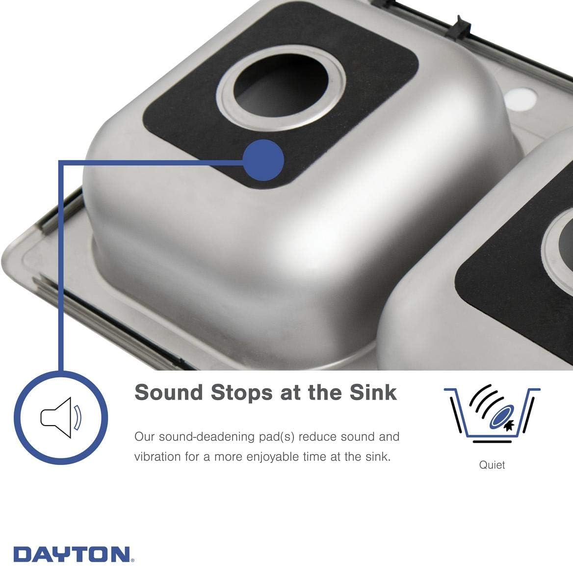 Elkay GE125223 Dayton Single Bowl Drop-in Stainless Steel Sink