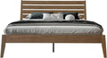 Queen Size Bed Frame, Solid Wood Platform Bed with Headboard & Footboard, Center Metal Legs, 12 Strong Slatted Base, No Box Spring Needed, Anti-Noise & Slip-Free Easy Assembly, Barnwood Finish RKQ-30