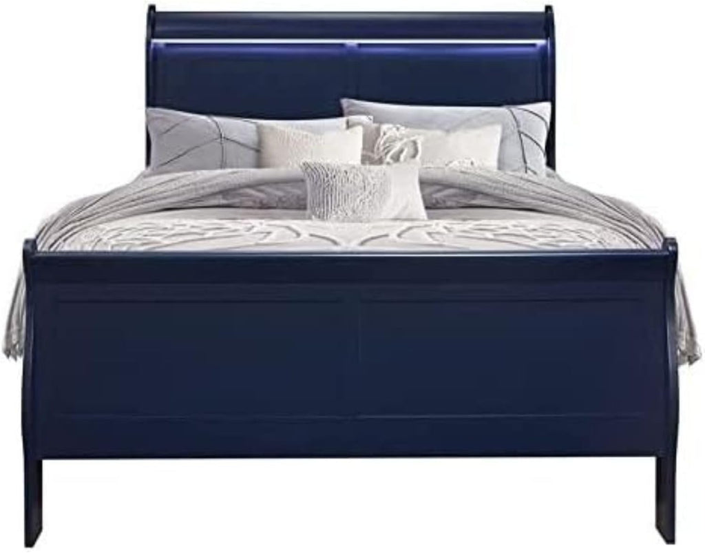 Global Furniture USA Charlie Blue Full Bed
