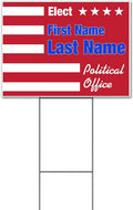 Elect Name Political Office Customizable (18' x 24') Yard Sign, Quantity Discounts, Multi-Packs, Includes Metal Step Stake, Bandit, New, Advertising, USA