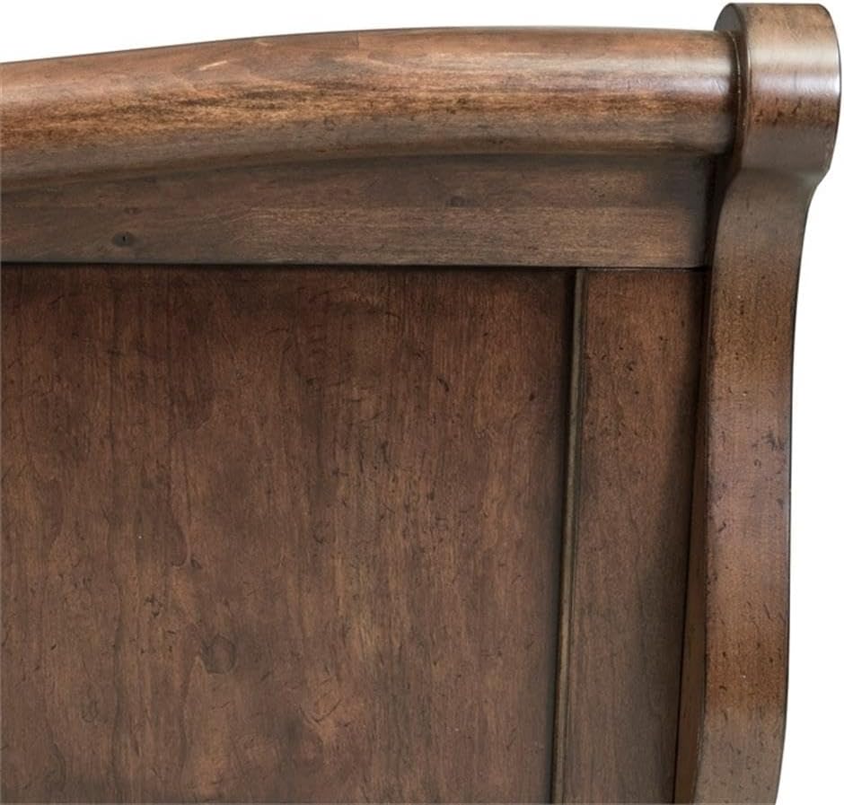 Liberty Furniture Industries Rustic Traditions Queen Sleigh Bed, Cherry