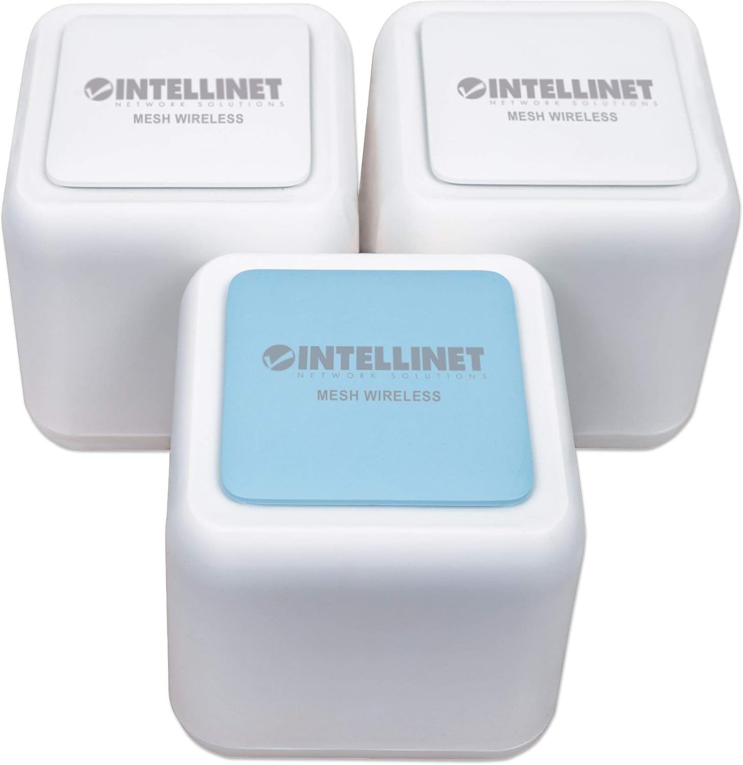 Intellinet Network Solutions Mesh Wireless Internet Kit - Includes 1 Router & 2 Extenders - Covers up to 4,500 Sq.Ft. with 2.4 & 5GHz Bands, Optional Guest Network with Touch & Connect Internet Access