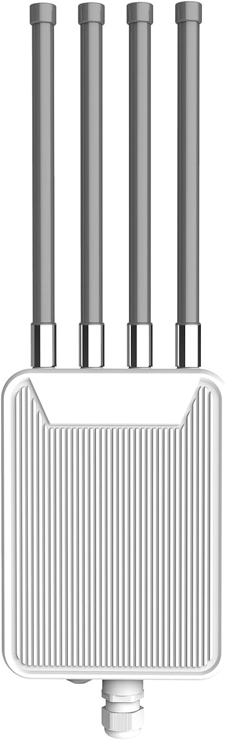 Tangxi Outdoor WiFi 6 Wireless Router 3000Mbps, High Power WiFi Extender Signal with 4 Antennas, 2.4G/5.8G Dual Band, Support AP Repeater WISP MESH, for Farm, Pool (6)