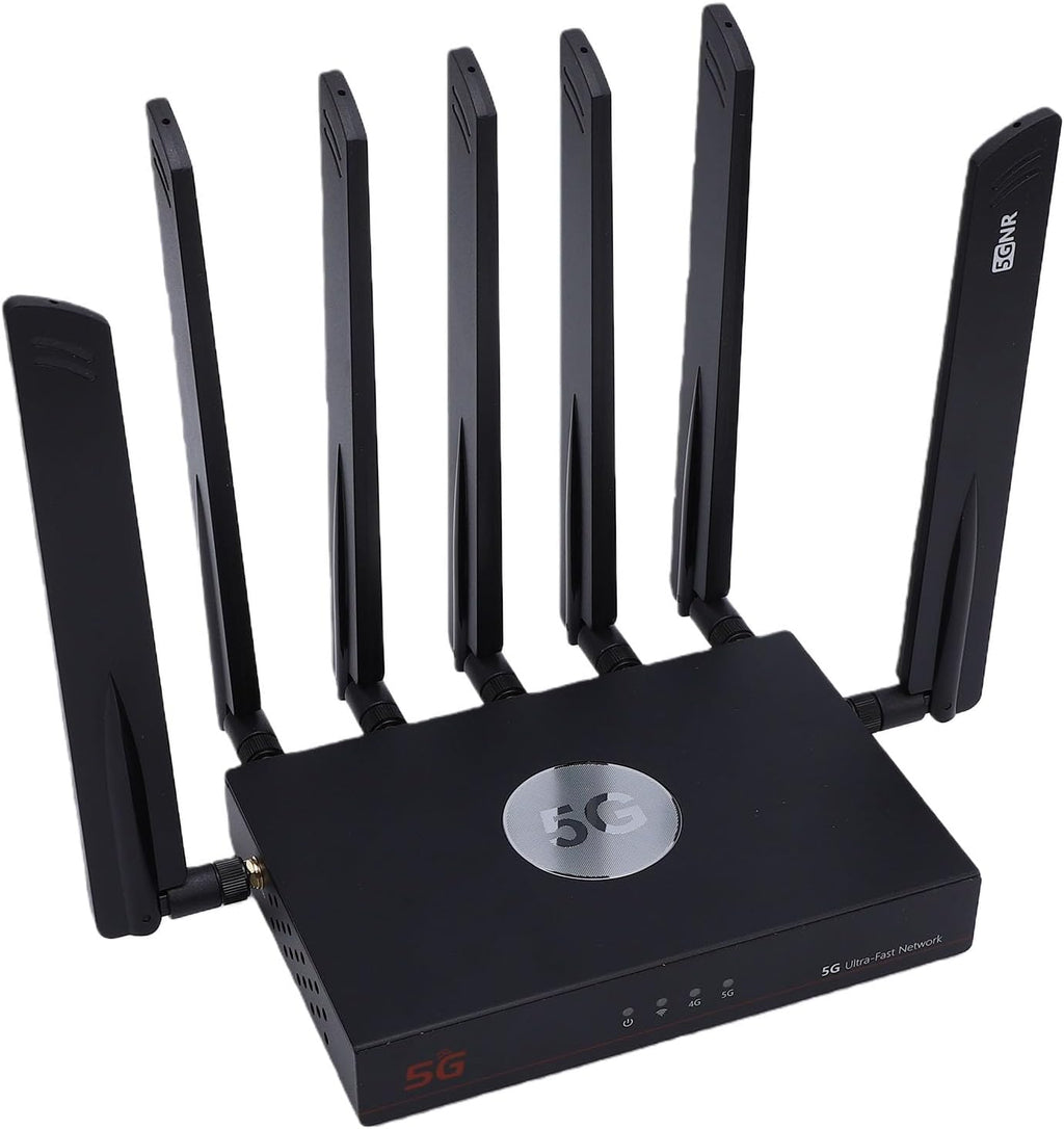 Yunseity WiFi 6 5G Router Dual SIM Cellular Gigabit Ethernet Router with Gigabit WAN LAN Ports for 4K Streaming and 100+ Devices Connectivity (US Plug)
