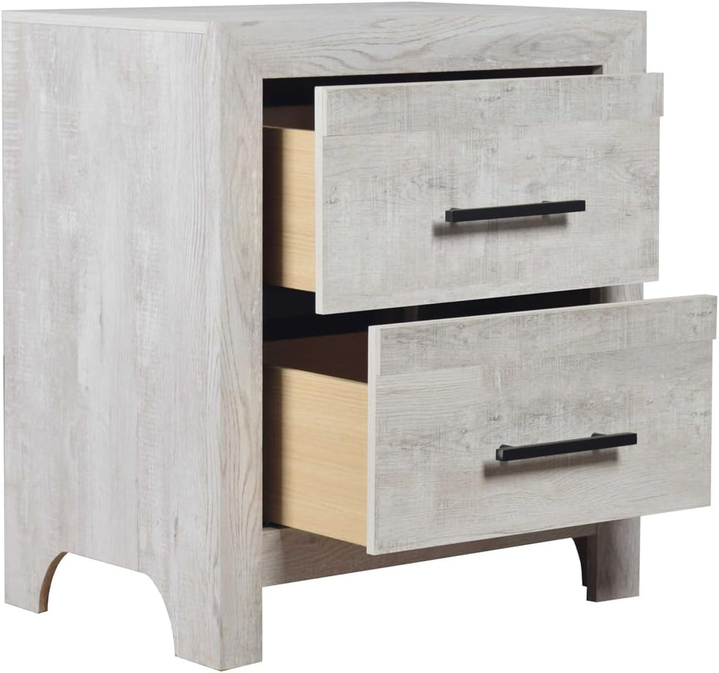 Full 4PC Storage Bedroom Set Made with Wood in Natural