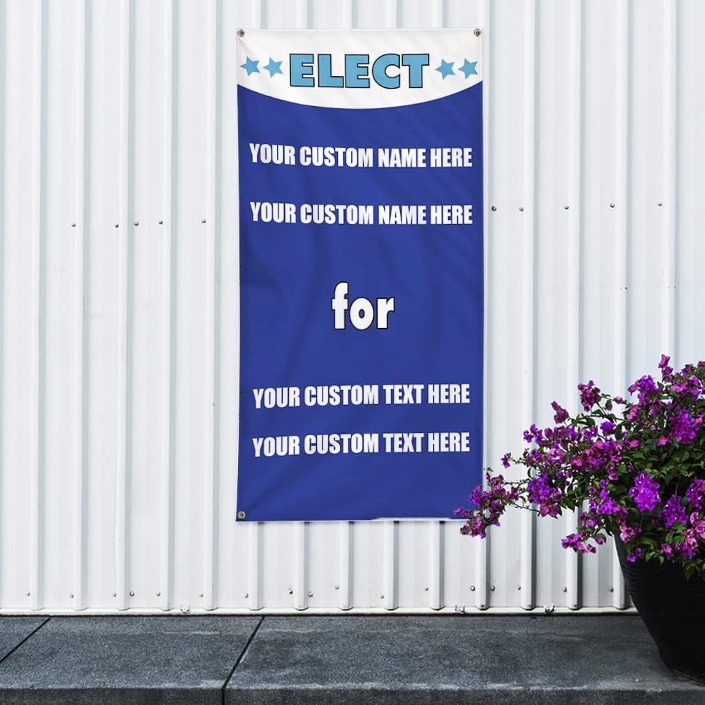 Custom Vertical Vinyl Banner Multiple Sizes State Representative Elect Vote Custom Political Outdoor Weatherproof Industrial Yard Signs 10 Grommets 144x60Inches