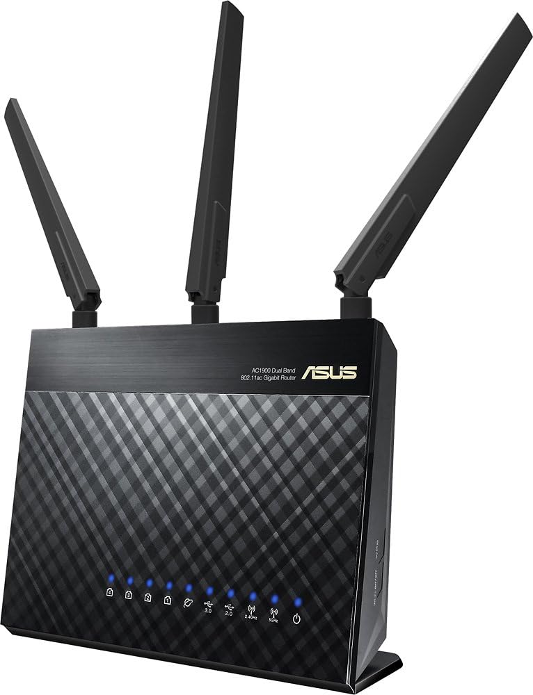 ASUS -RT-AC1900P Wireless AC-1900 Dual-Band Wi-Fi Router - Black (Renewed)