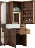 Vanity Table Set|Modern Minimalist Dressing Table | with lockers | Full-Length Mirror | Bedroom Dressing Table | Large Capacity Storage Function