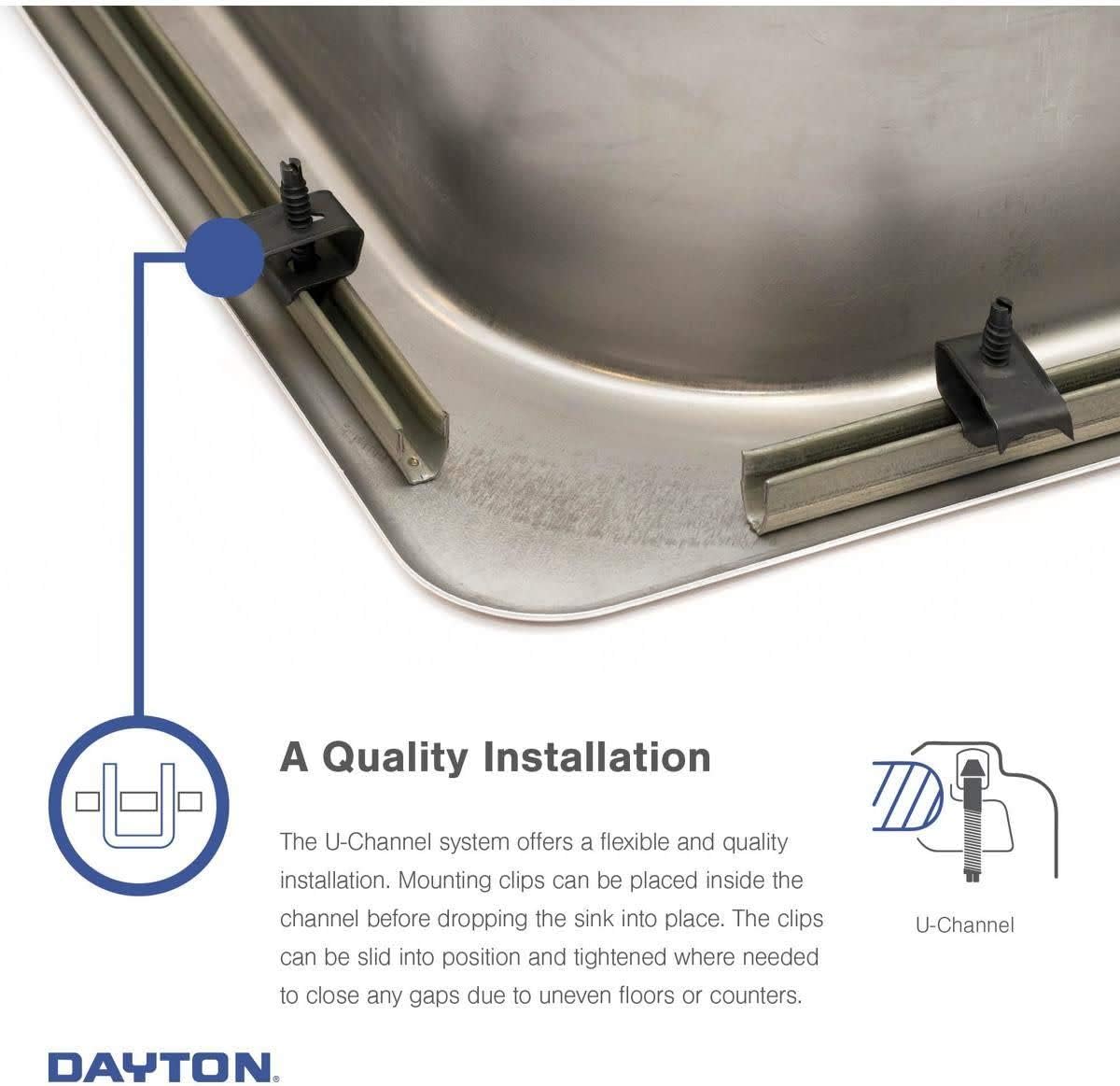 Elkay Dayton Stainless Steel 33' x 21-1/4' x 5-3/8', 2-Hole Equal Double Bowl Drop-in Sink