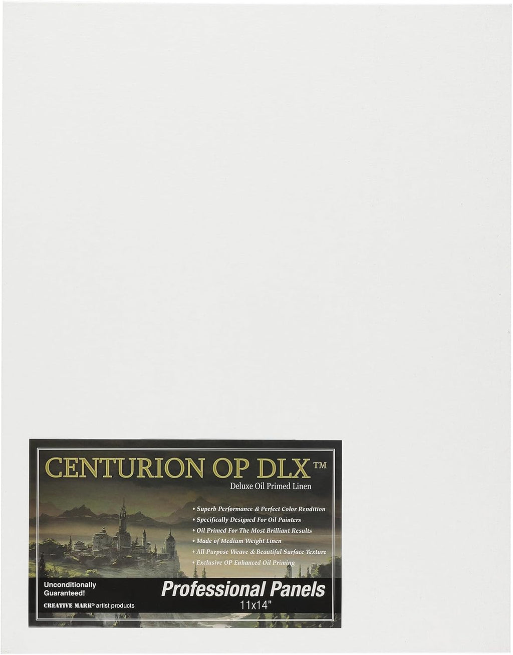 Centurion Deluxe Oil Primed Linen Panel 11'x14' - 18 Panels - Art Supplies for Oil & Alkyd Paintings, Professional Canvas Replacement, Acid-Free Medium Texture, Rigid MDF Painting Boards