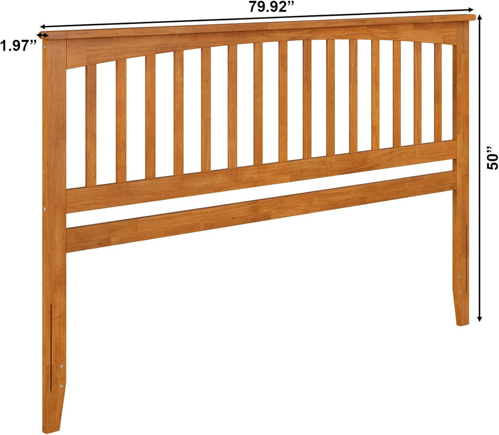 AFI, Mission King Solid Wood Headboard, Light Toffee