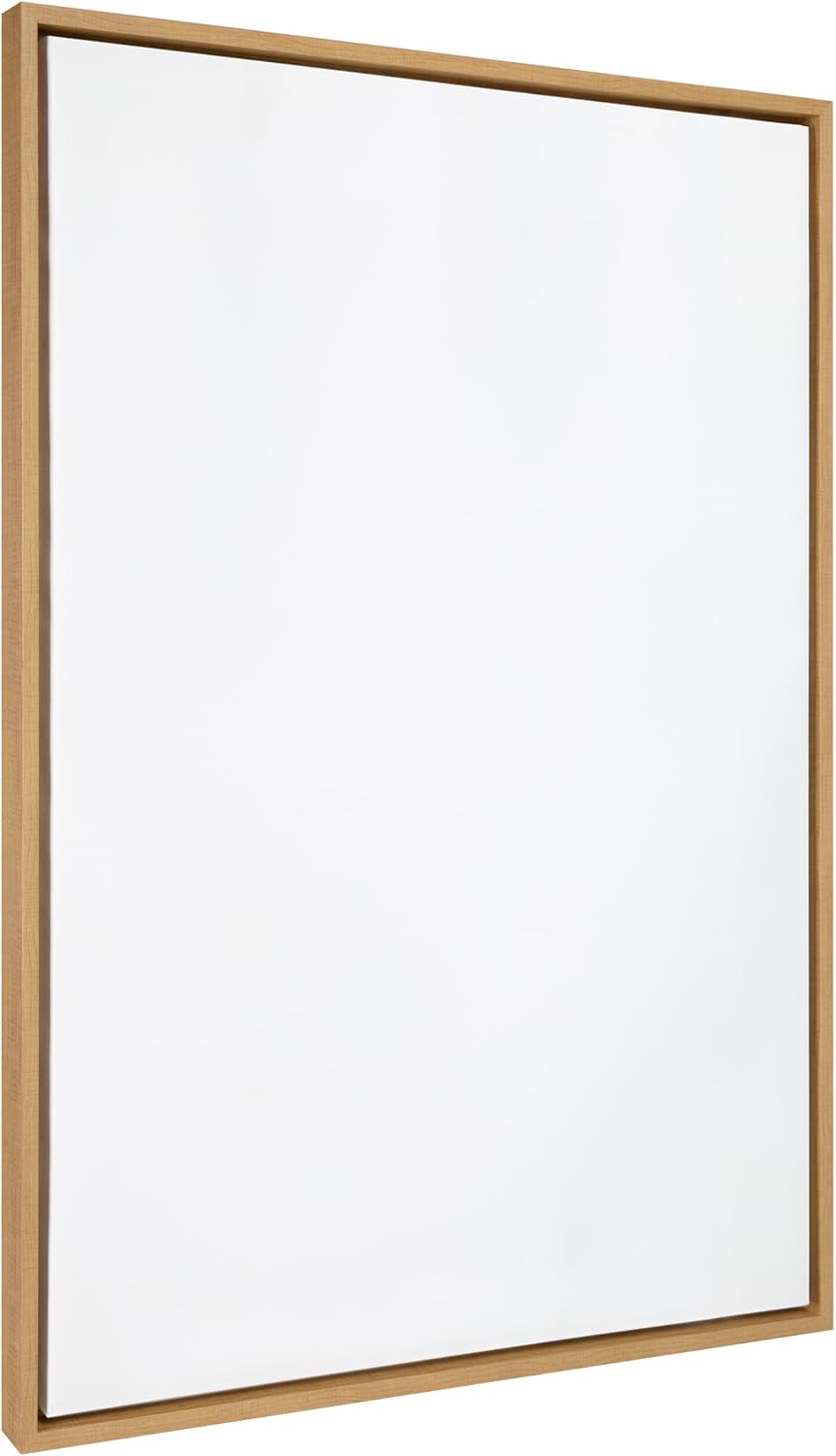 Kate and Laurel Sylvie Blank Framed Canvas Wall Art; 31.5x41.5 Natural; Modern Empty Canvas for Paint-Your-Own Art; Ready to Paint Premium Canvas Already Framed