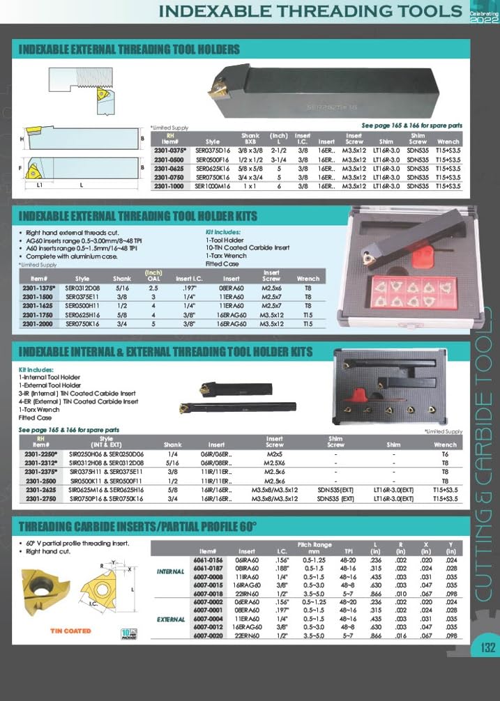 HHIP 2302-1000 1000R16 Internal Indexable Thread ing Tool Holder