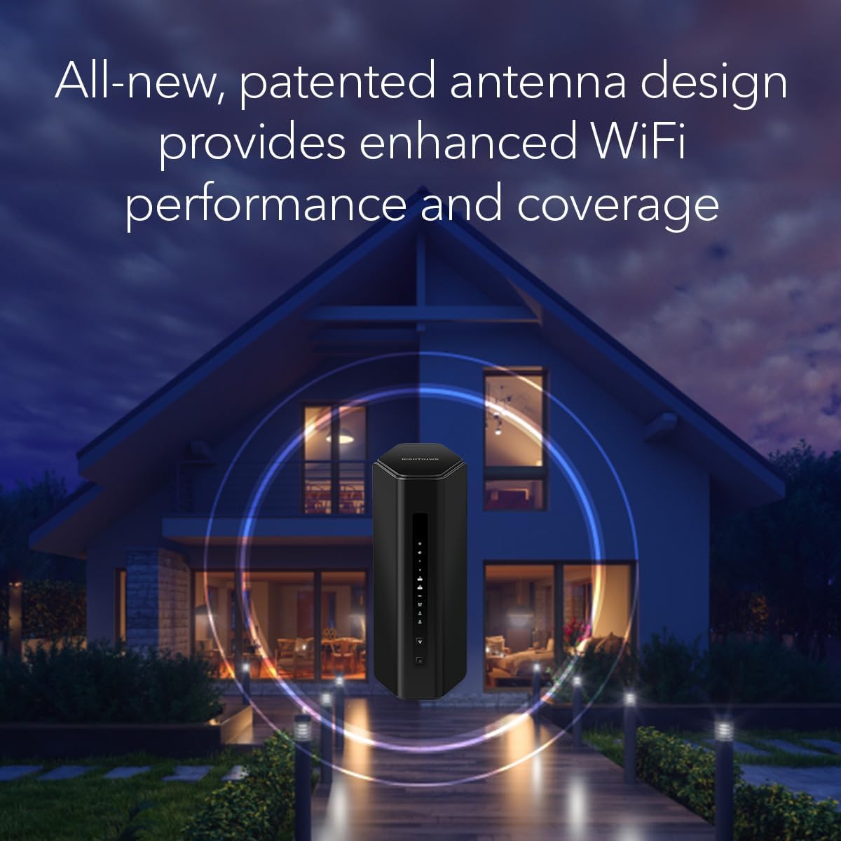 NETGEAR Nighthawk Tri-Band WiFi 7 Router (RS300) - Router Only, BE9300 Wireless Speed (up to 9.3 Gbps) - Covers up to 2,500 sq. ft., 100 Devices - Universally Compatible with ISPs - Free Expert Help