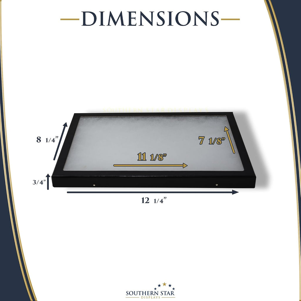 24 Pack of 12 x 8 x 0.75 Riker Display Cases for Collectables, Arrowheads, Medals & More