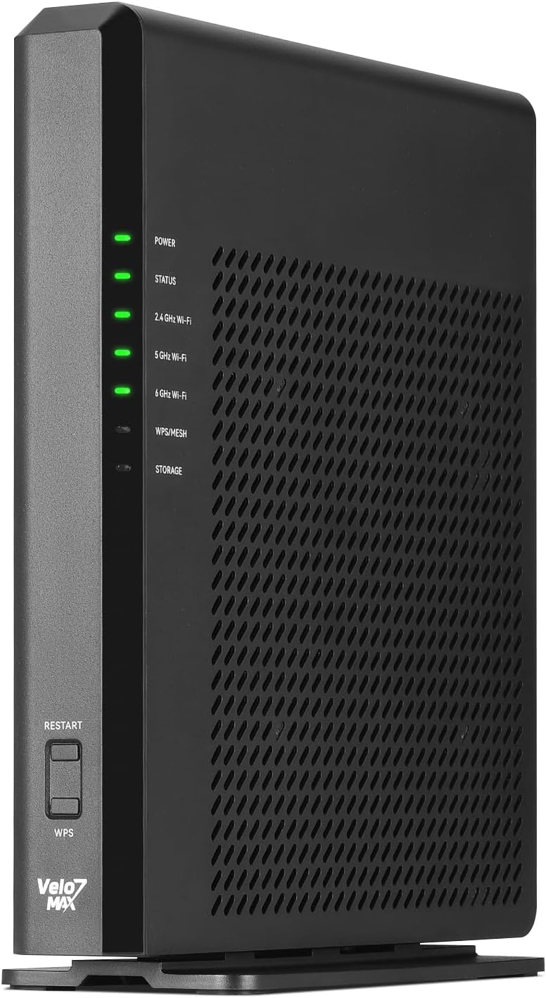 Velo7 Max BE19000 Tri-Band WiFi 7 Router, 4 * 4 MIMO12-Stream 320MHz Up to 19Gbps, 4096-QAM, 2X 10G + 4×1G Ports, Long-Range 10-Antenna, EasyMesh & WPS, OpenWrt, NAS, Enterprise-Grade Secured