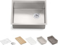 Kohler 33659-PC-NA Strive® 23' undermount single-bowl workstation kitchen sink, Stainless Steel