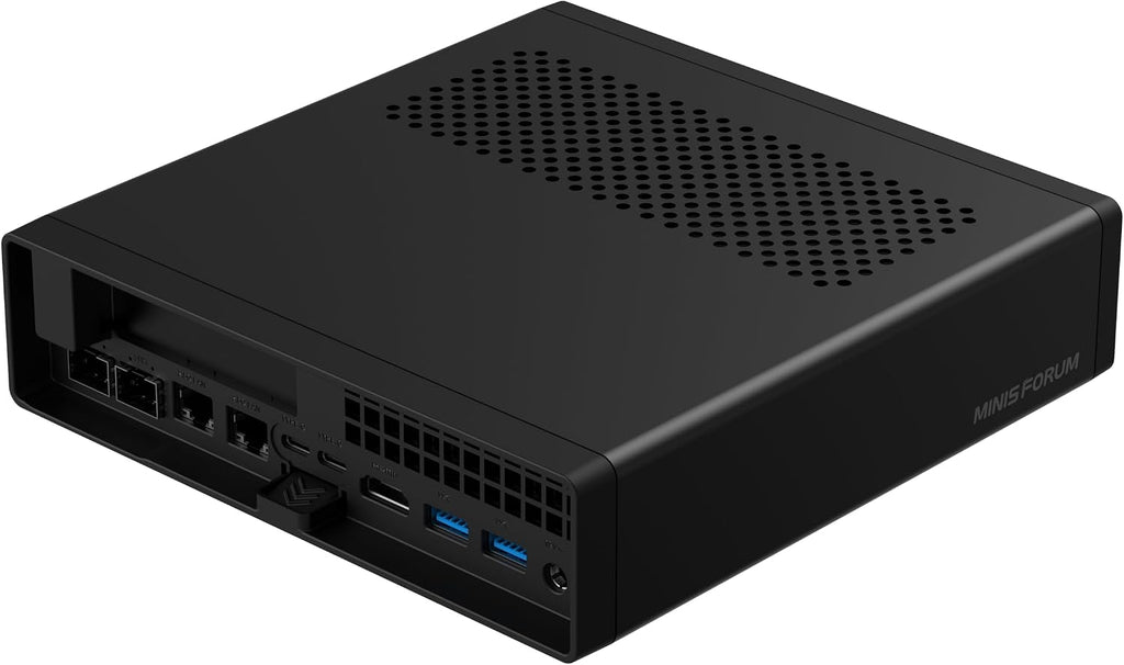MINISFORUM AMD Ryzen 9 9955HX MS-A2 Mini PC (16C/32T, up to 5.4GHz), 32GB DDR5 2TB SSD, PCIe×16, HDMI/2x USB-C (8K@60Hz), 2X SFP+ 10G, 2X 2.5G LAN, 3X SSD M.2 (2280/22110/U.2)