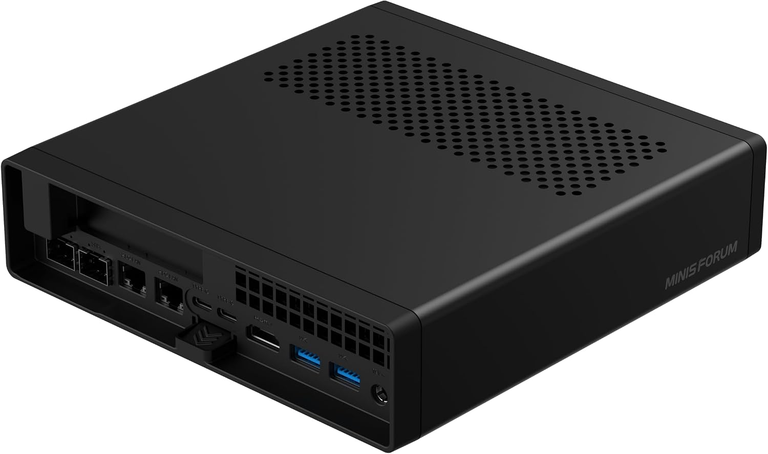 MINISFORUM AMD Ryzen 9 9955HX MS-A2 Mini PC (16C/32T, up to 5.4GHz), 32GB DDR5 2TB SSD, PCIe×16, HDMI/2x USB-C (8K@60Hz), 2X SFP+ 10G, 2X 2.5G LAN, 3X SSD M.2 (2280/22110/U.2)