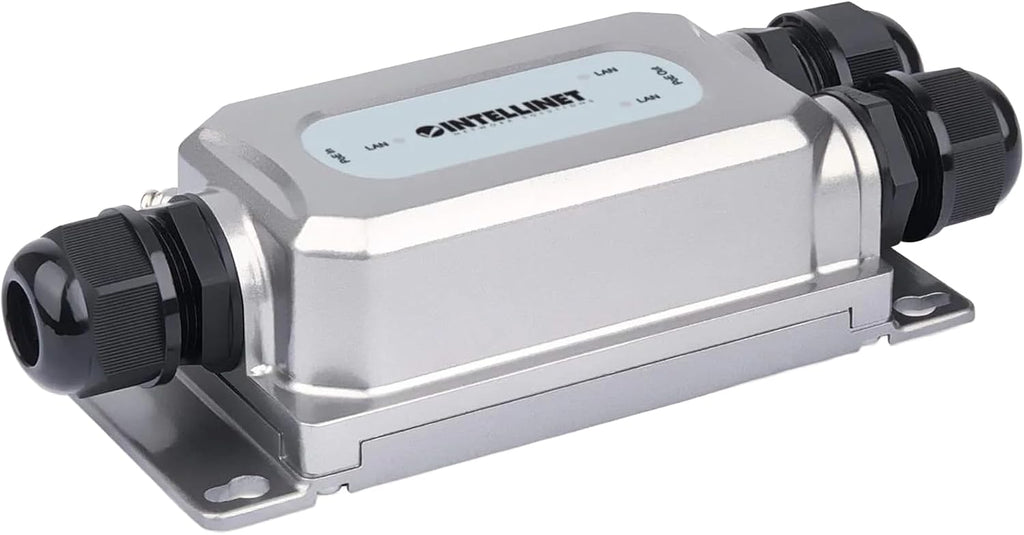 Intellinet 2-Port Gigabit PoE++ Extender Outdoor, 60W Power Budget, 30W Out Per Port, IP67 & IK10, Ultra POE Passthrough Switch-3 Yr Mfg Warranty