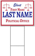 Elect Name Political Office Customizable (18' x 24') Yard Sign, Quantity Discounts, Multi-Packs, Includes Metal Step Stake, Bandit, New, Advertising, USA