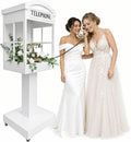 Telephone Booth Audio Guest Book White Phone Booth Stand Wedding Telephone Booth Box Perfect for Video Message Recording Wedding Party Ceremony Decoration