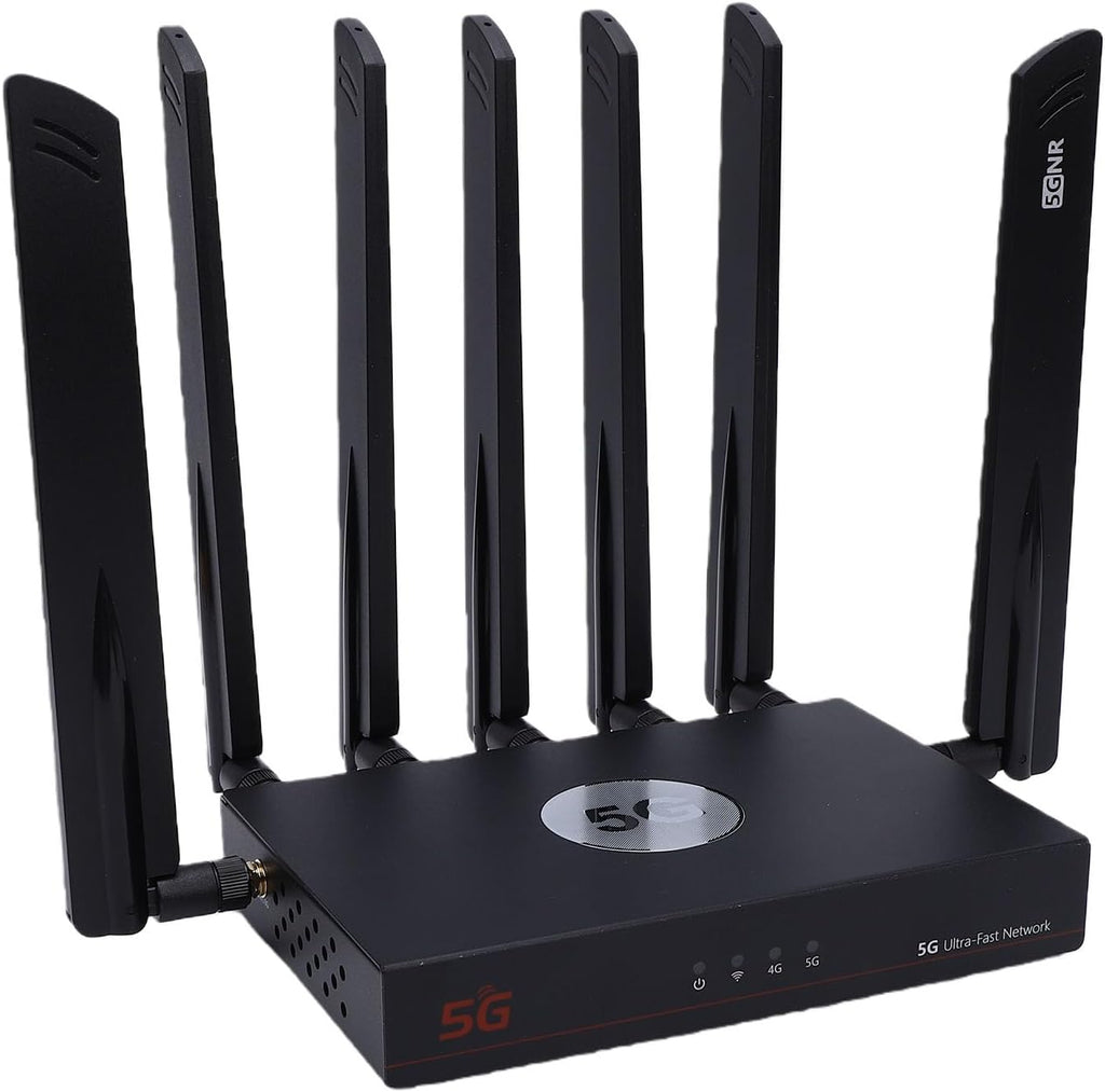 Yunseity WiFi 6 5G Router Dual SIM Cellular Gigabit Ethernet Router with Gigabit WAN LAN Ports for 4K Streaming and 100+ Devices Connectivity (US Plug)