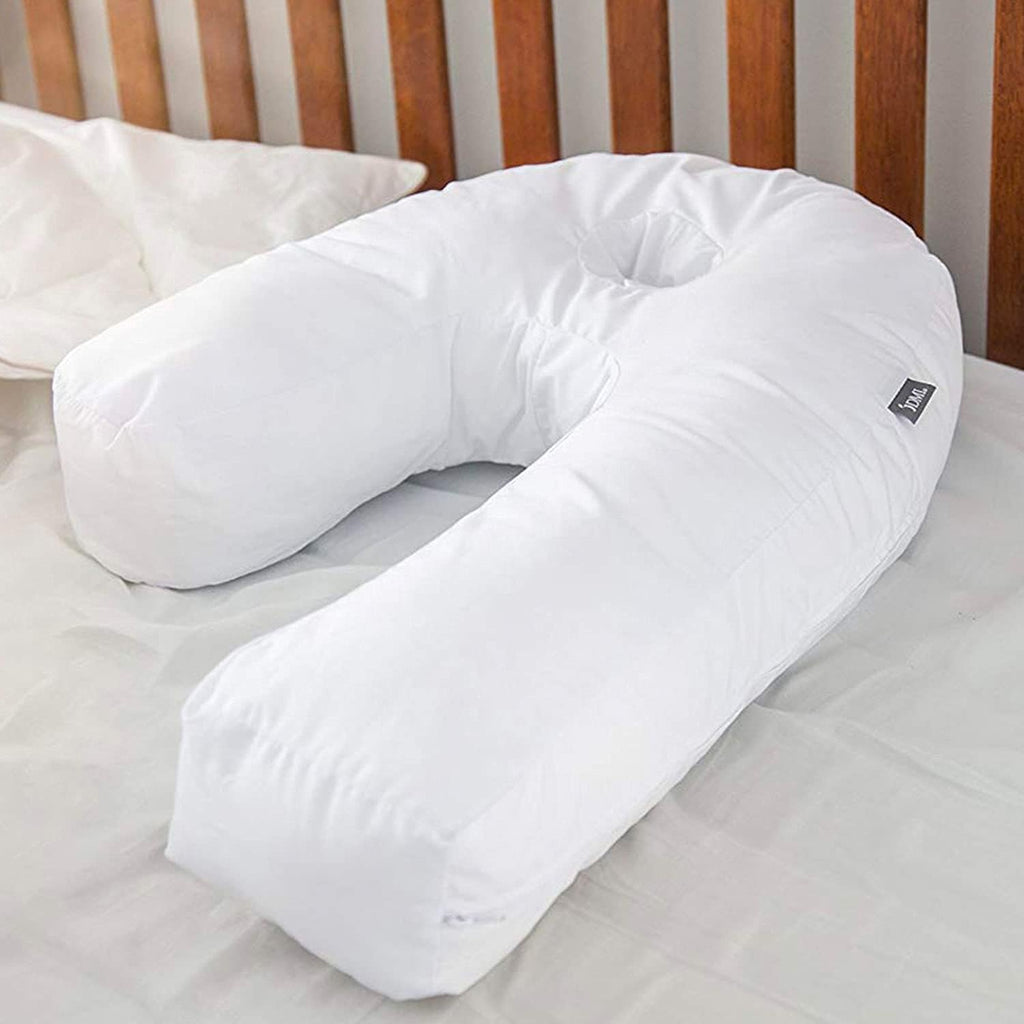 DMI Side Sleeper Pillow and Body Pillow, Pregnancy Pillow with Contoured Support for Neck, Back, Hip, Joint Pain and Sciatica Relief with Removable Washable Cover, Firm, Full Body Pillow (Pack of 9)