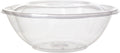 Eco-Products Compostable Clear PLA Plastic 64oz Large Salad Bowl With Lid, Case of 150, Grab 'n' Go Round Cold Takeout Food Containers, Renewable Plant-Based, Disposable, ASTM Compliant, BPI-Certified