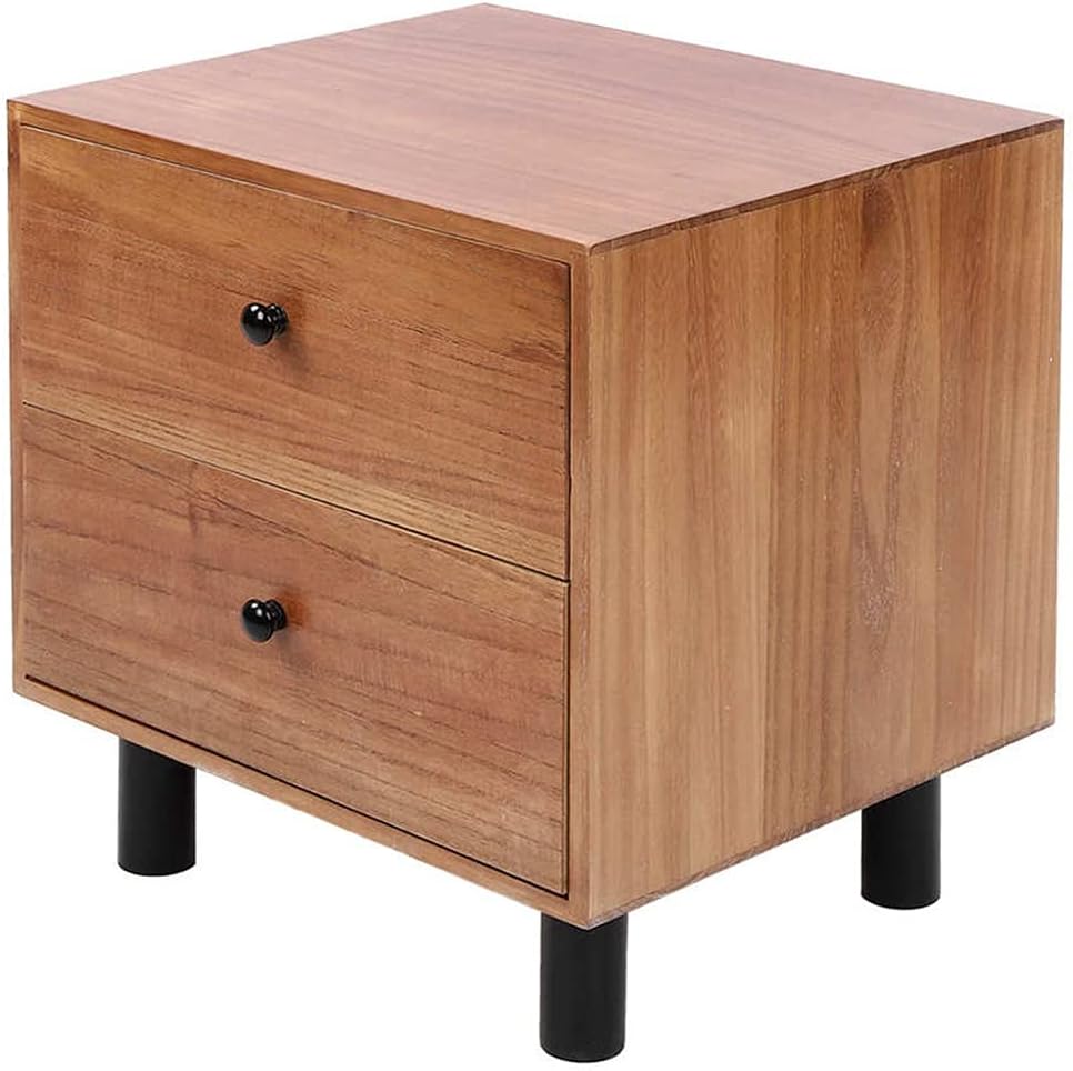 Nightstand 45x38x47cm Bedside Cabinet Table Night Stand Storage Nightstand with Two Drawers for Living Room Bedroom Full of Stars