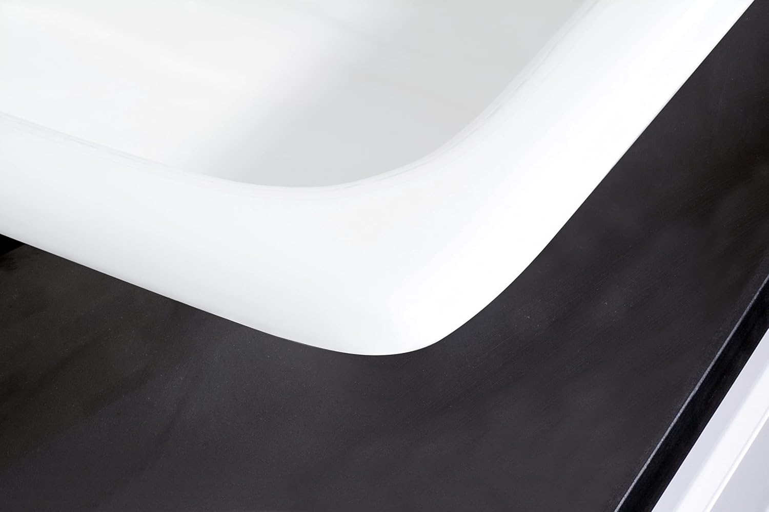 Gourmetier GT33229D2 Petra Galley 33-Inch Cast Iron Double Bowl Drop-In Kitchen Sink, 2-Hole, White