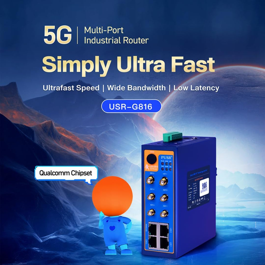5G Multi-Port Industrial Cellular Router USR-G816 with Ultrafast Speed Experience X 1 Set
