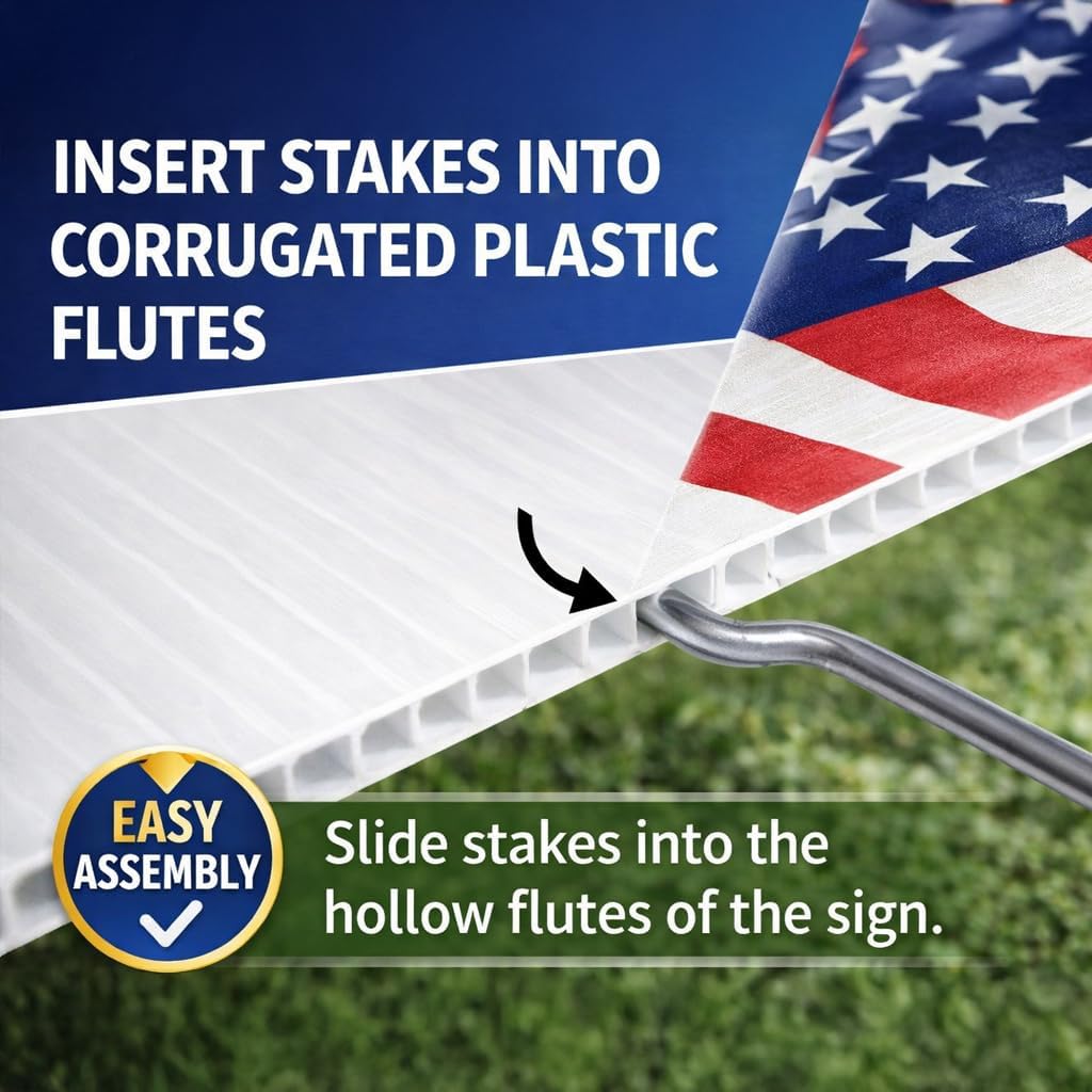 Marco Rubio 2028 Yard Sign 18x24 Double-Sided Political Campaign Lawn Signs with Metal Stakes, Waterproof Corrugated Plastic (5)